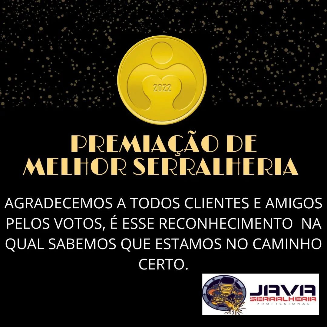 Selo de Premiação de Melhor Serralheria recebido pela Java Serralheria